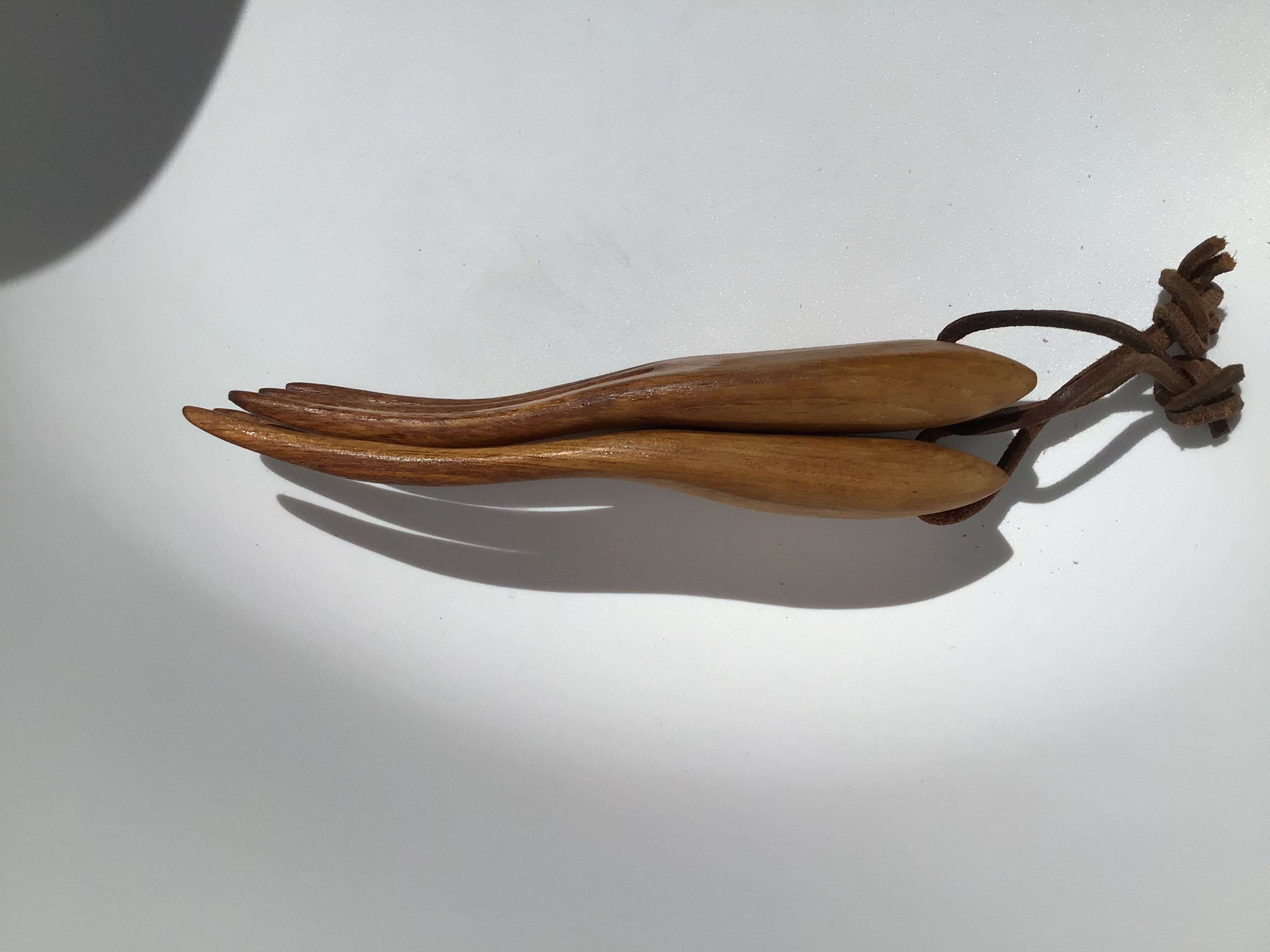 Cutlery exotic wood salad