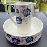 Antique vintage earthenware toilet jug from Saint Amand