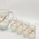 Old orangeade service, golden heron decor, D'Argyl,