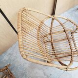 Series of rattan armchairs from the 70s