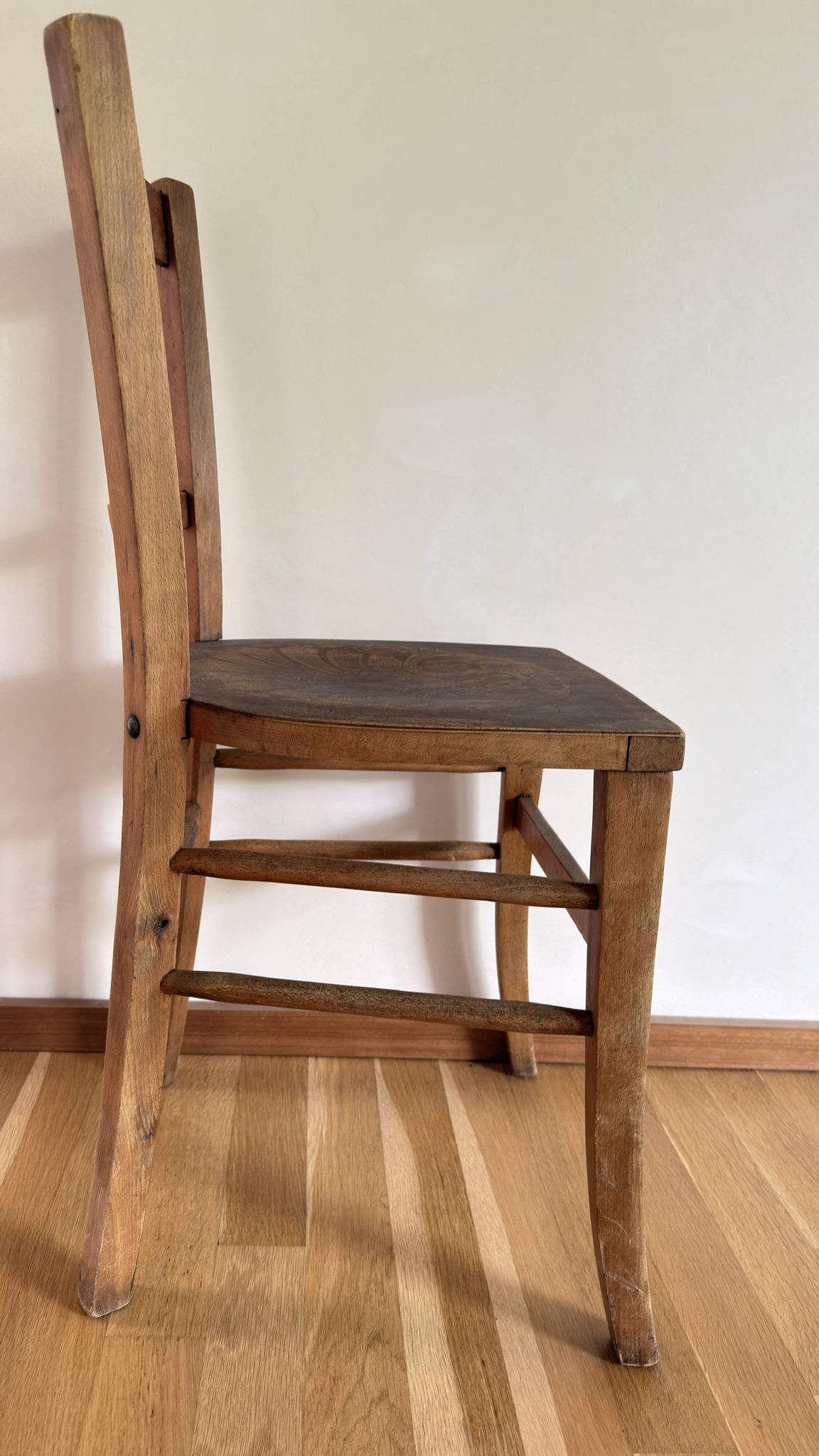 Bistro chair in wood. Stamped LUTERMA.