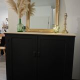 Parisian sideboard in black painted wood