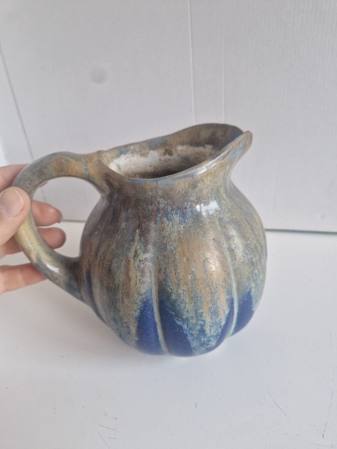 Pumpkin Jug Flamed Blue