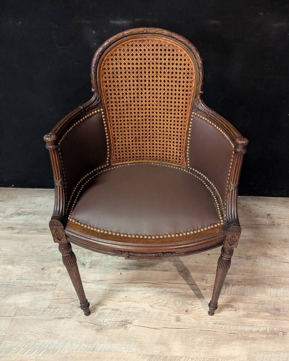 Louis XVI cane office chair
