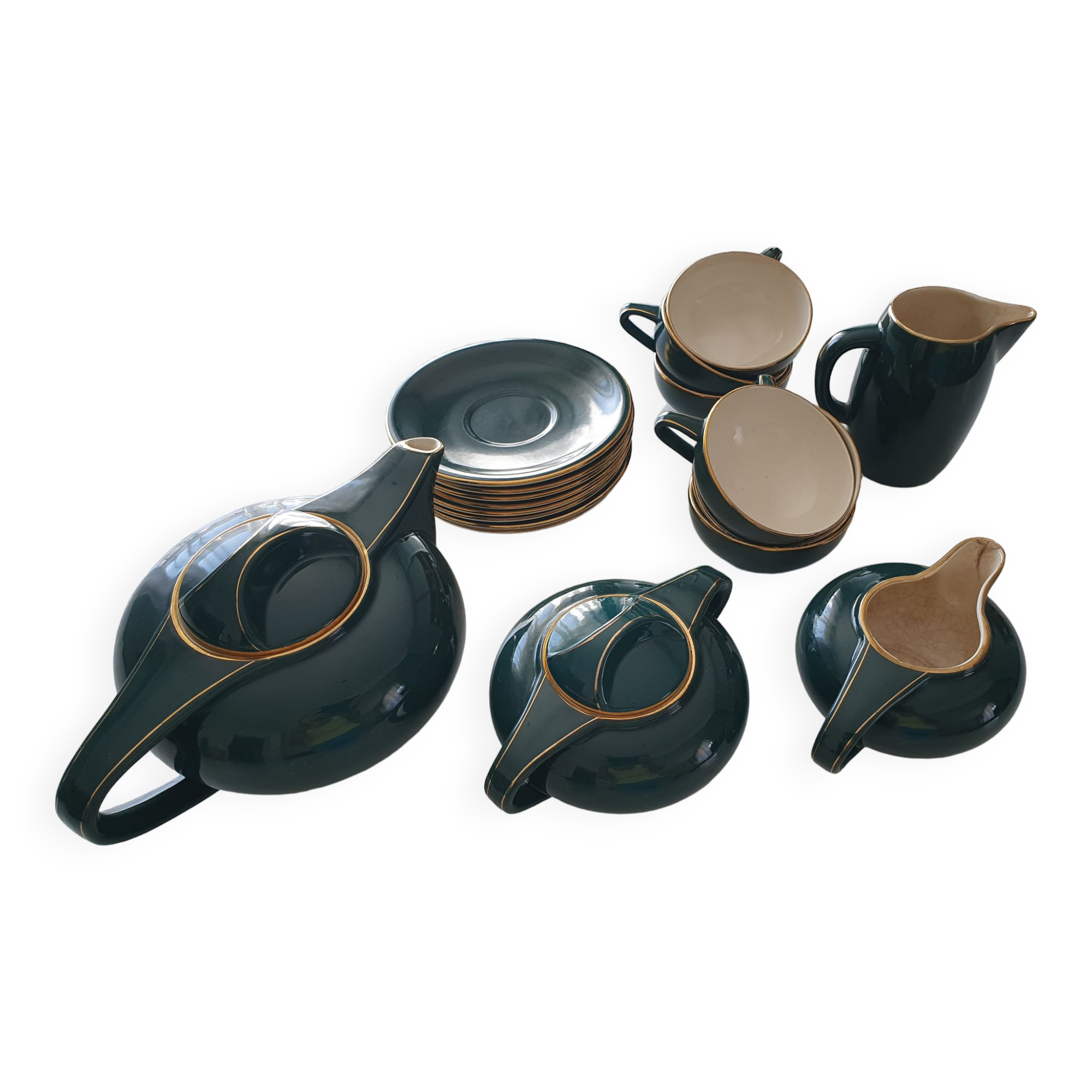 Art Deco tea set earthenware SALINS