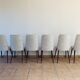 Set de 6 chaises vintage en skaï et noyer