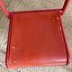 Pair of Mullca nursery chairs in metal and wood painted red and blue