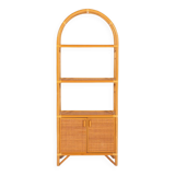 Armoire vintage en bambou et rotin, années 1980