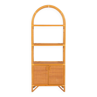 Vintage bamboo and rattan cabinet, 1980’s