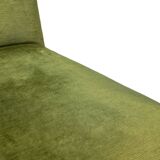 Vintage armchair solid wenge design 60s leather armrests design