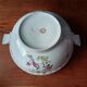 Vintage soup tureen, Vitriam porcelain France, Phoenix on a flowering branch.