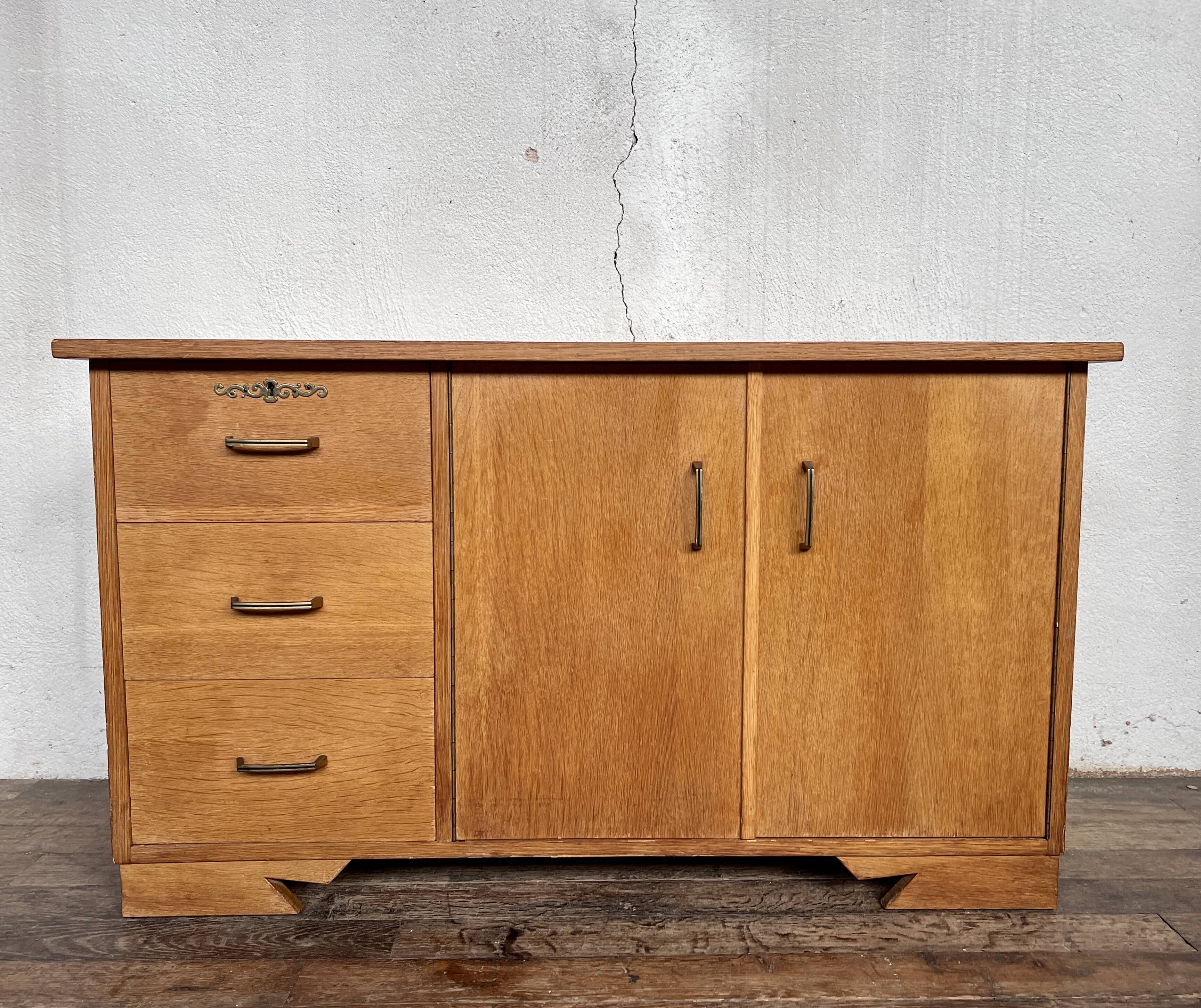 Vintage french modernist tv/hifi cabinet 1960