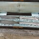 Set of 2 cheese knives and butter old silver hallmark Minerve
