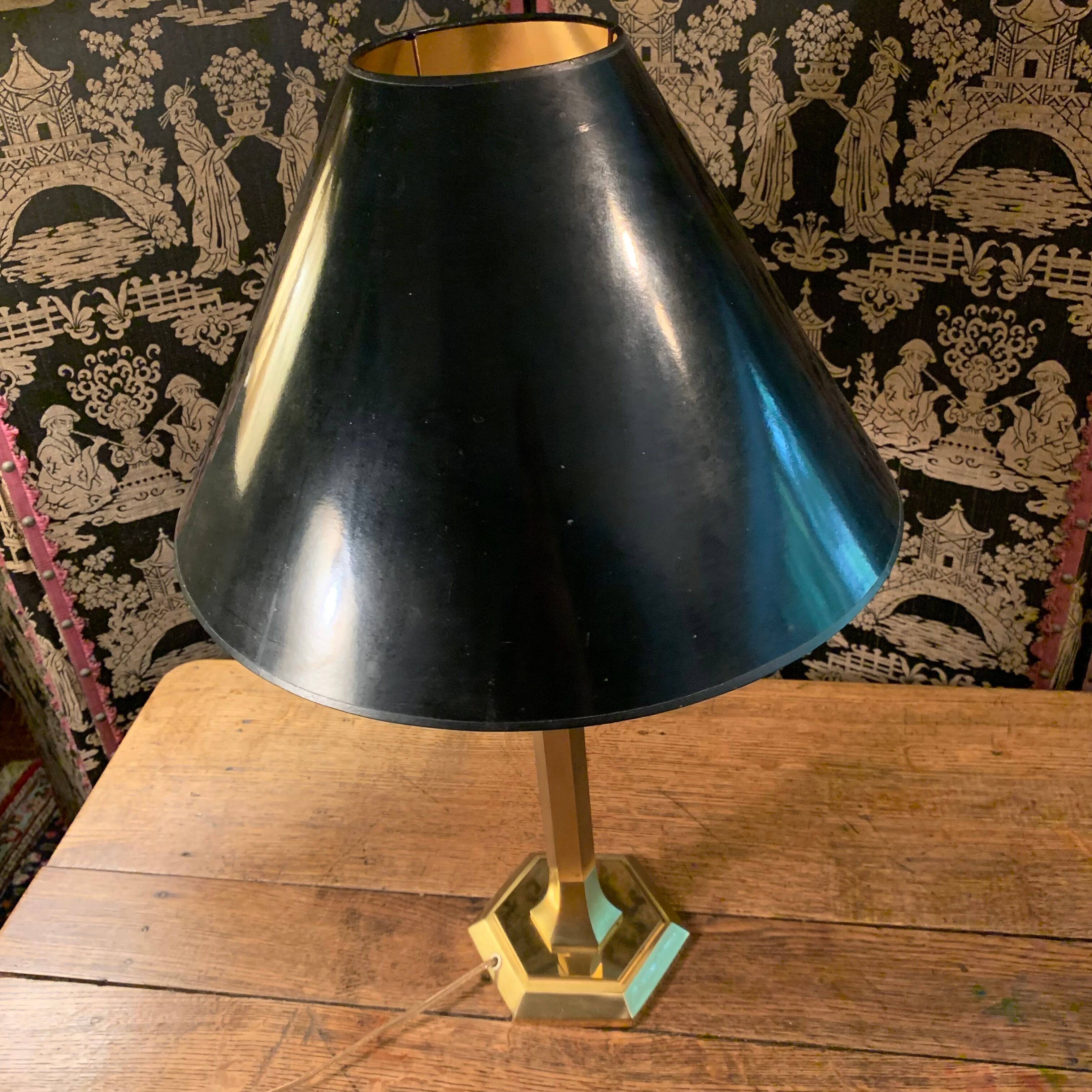 Golden brass lamp 65 cm
