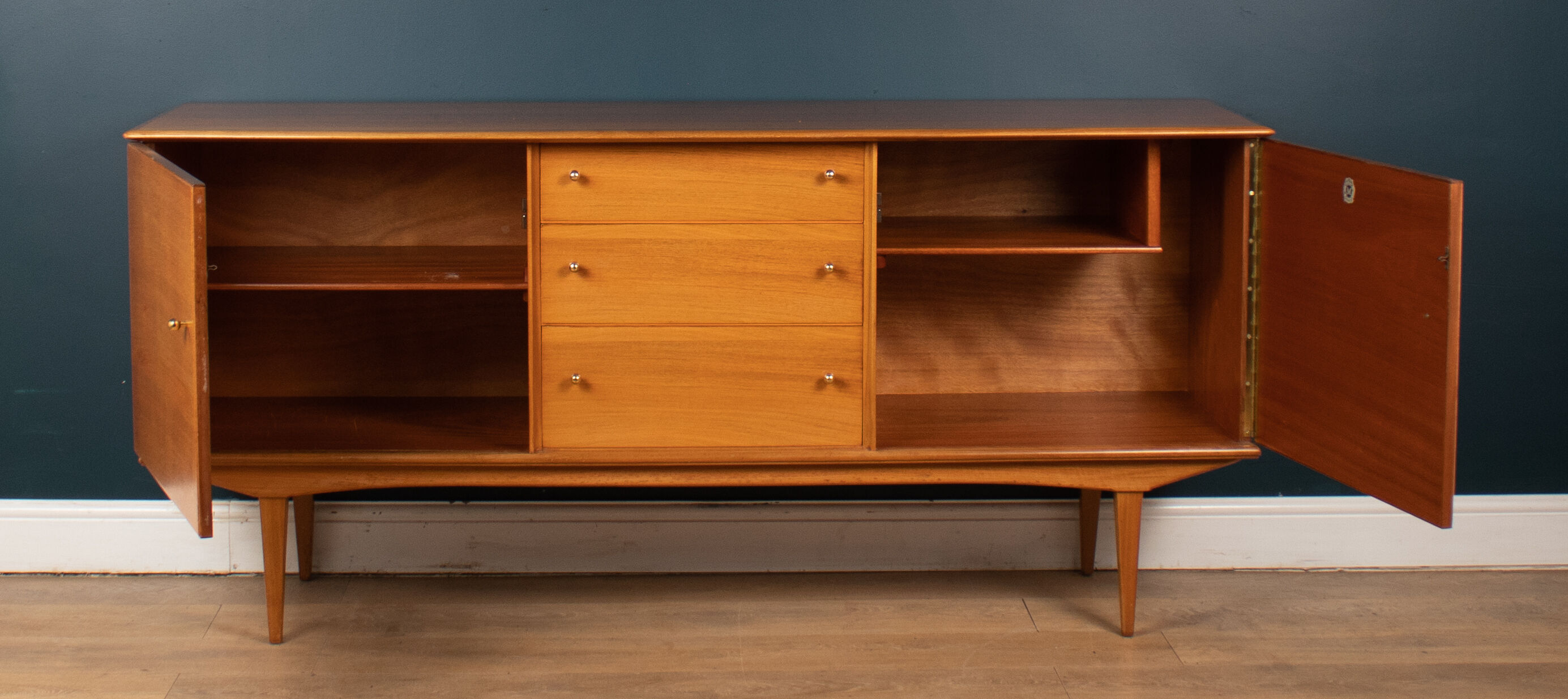 Retro teak & walnut maple mid century sideboard 1960s