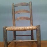 Chaise  d enfant  paillee