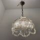 Small Crystal Brass Light Pendant 1960’s