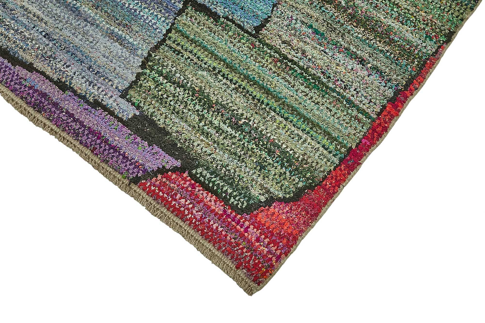 Handwoven Turkish Recycled Boho Rug 197 cm x 313 cm