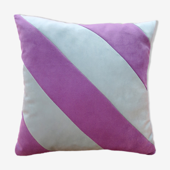 Coussin patchwork de velours