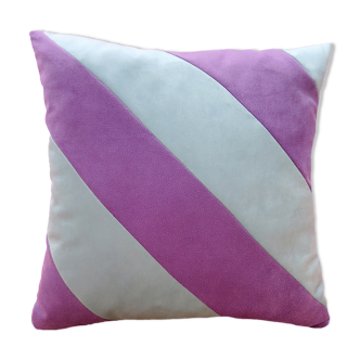 Velvet patchwork cushion