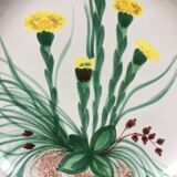 Provencal plate decoration yellow thistles