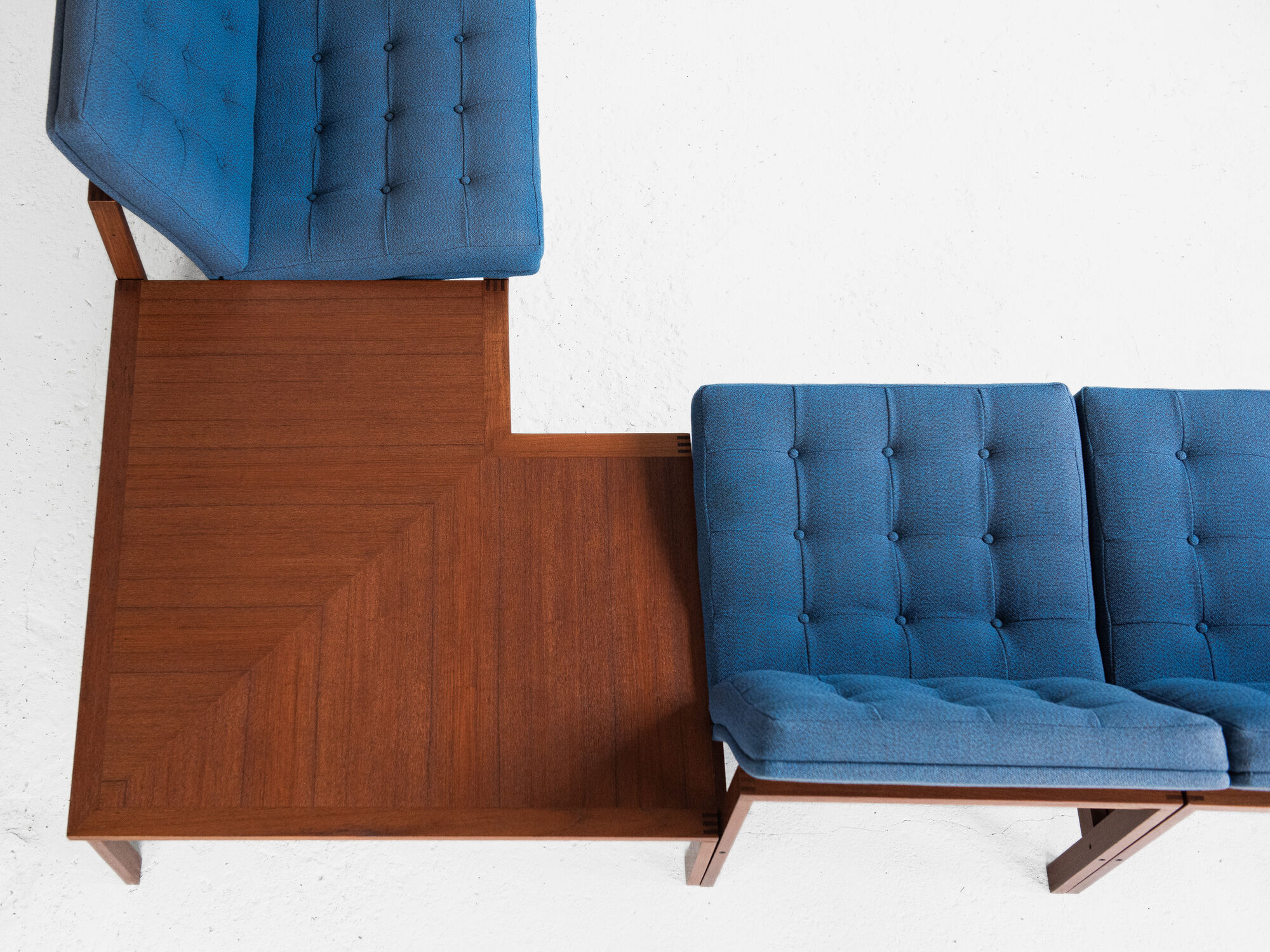 Midcentury corner sofa set in teak by Ole Gjerløv-Knudsen & Torben Lind for France & Søn
