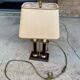 Double column lamp "Le Dauphin" – Turtle shell effect and brass