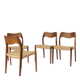 4 of 6 Niels Otto Møller Model 71 Chairs, 1960s Danish Mid Century Rosewood