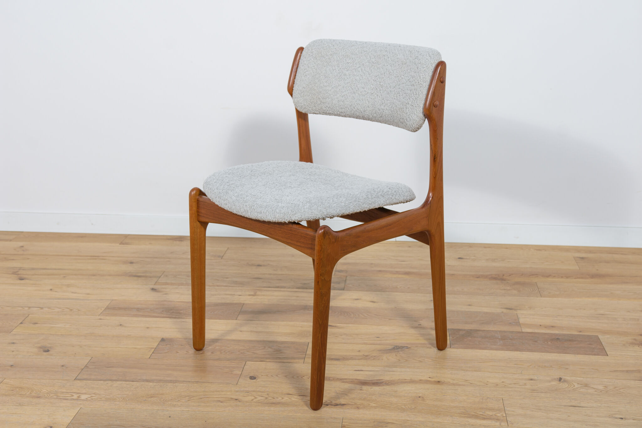 Mid Century Teak Model 42 Dining Chairs by Kai Kristiansen for Schou Andersen, 1960s, Set of 4