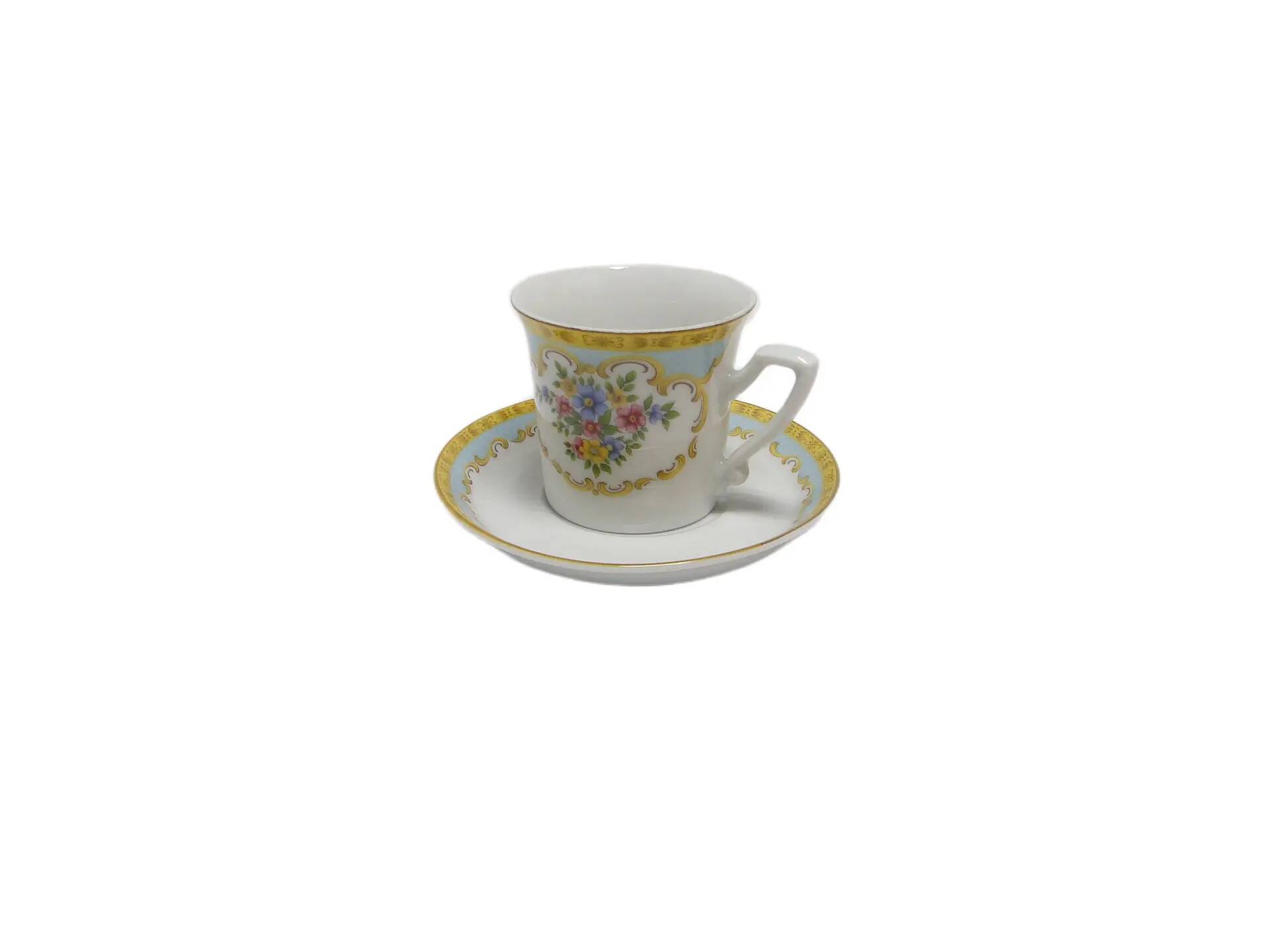 Cup with saucer, art nouveau, porcelain, Germany, 1950s