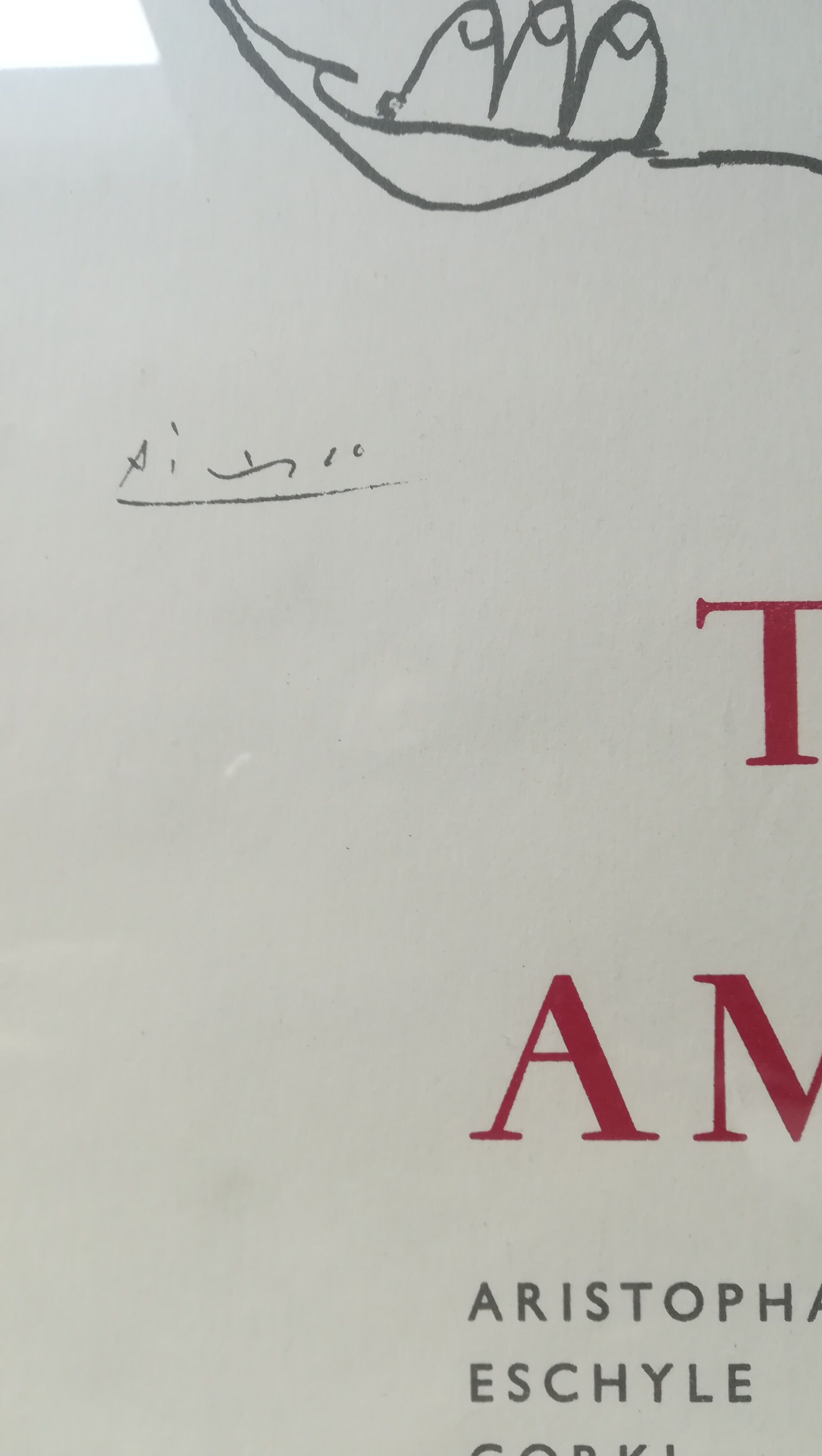 Pablo Picasso, original lithographed poster, Mourlot 1965