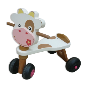 Vache porteur trotteur en bois