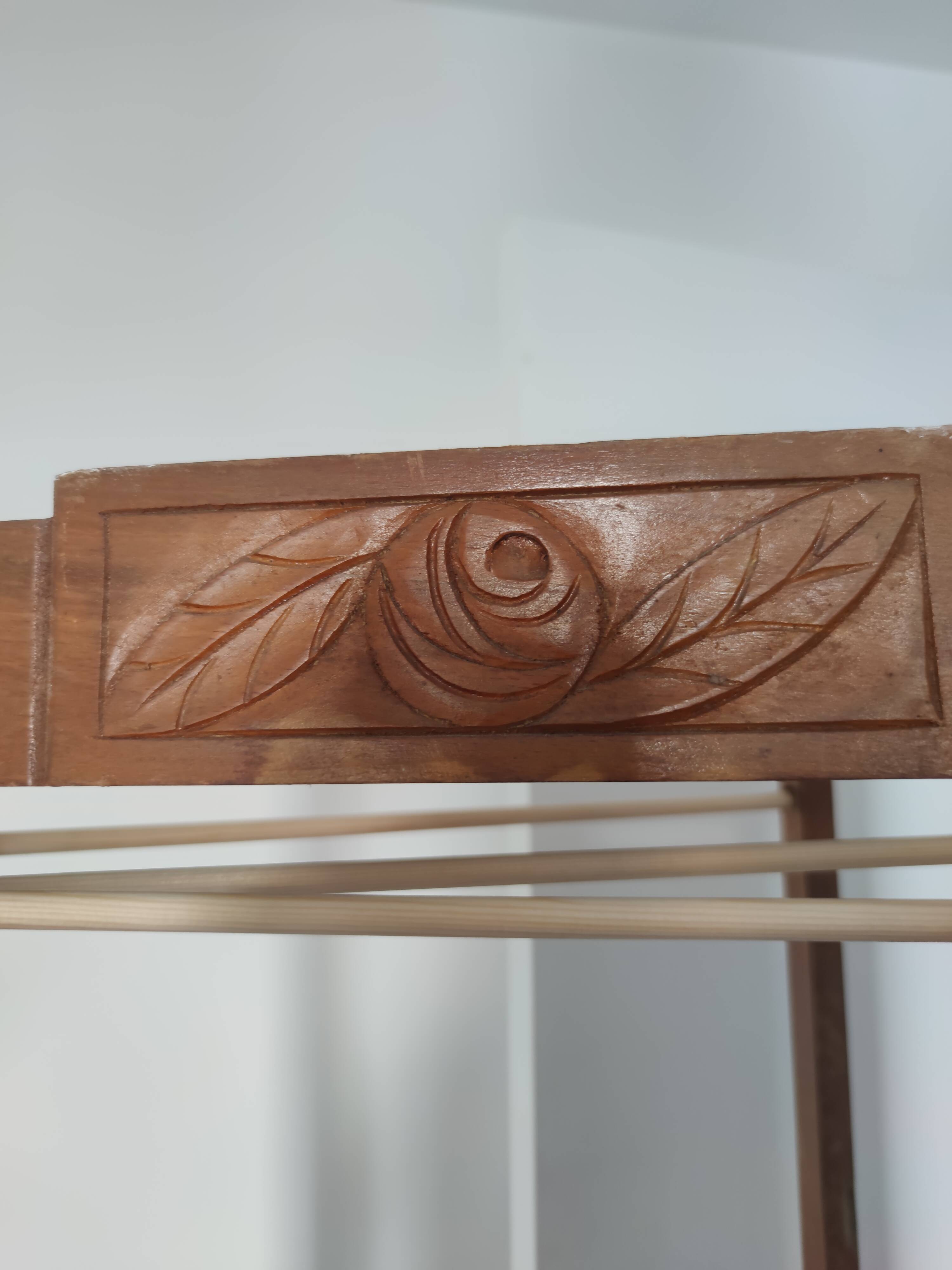 Carved wooden screen 4 panels