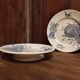 French vintage serving stand plate, R. Lafitte, Terre de Fer, Salins