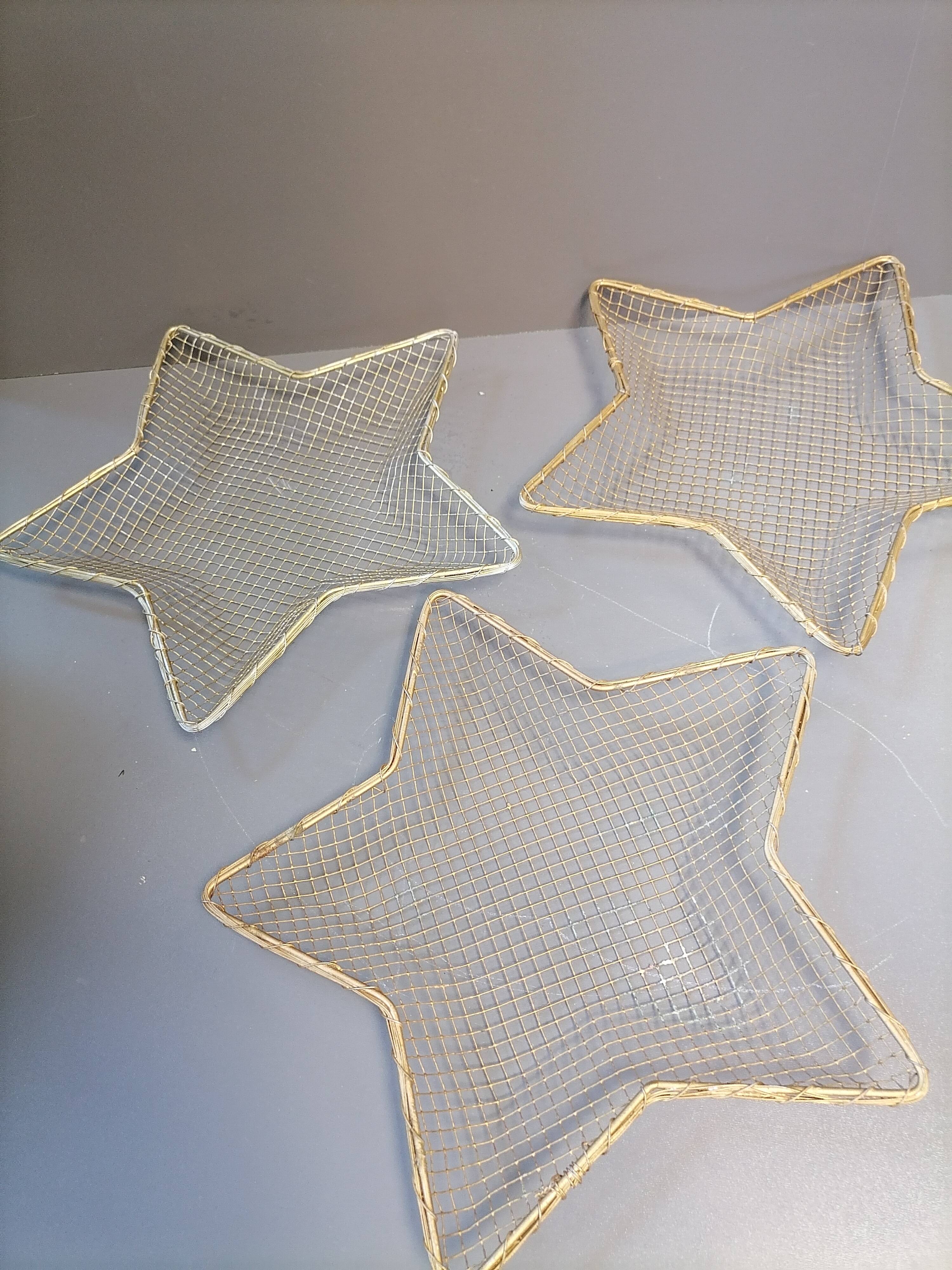 Lot de 3 Etoiles panières
