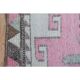 1970s Human Motif Turkish Vintage Oushak Handmade Wool Runner 92x327