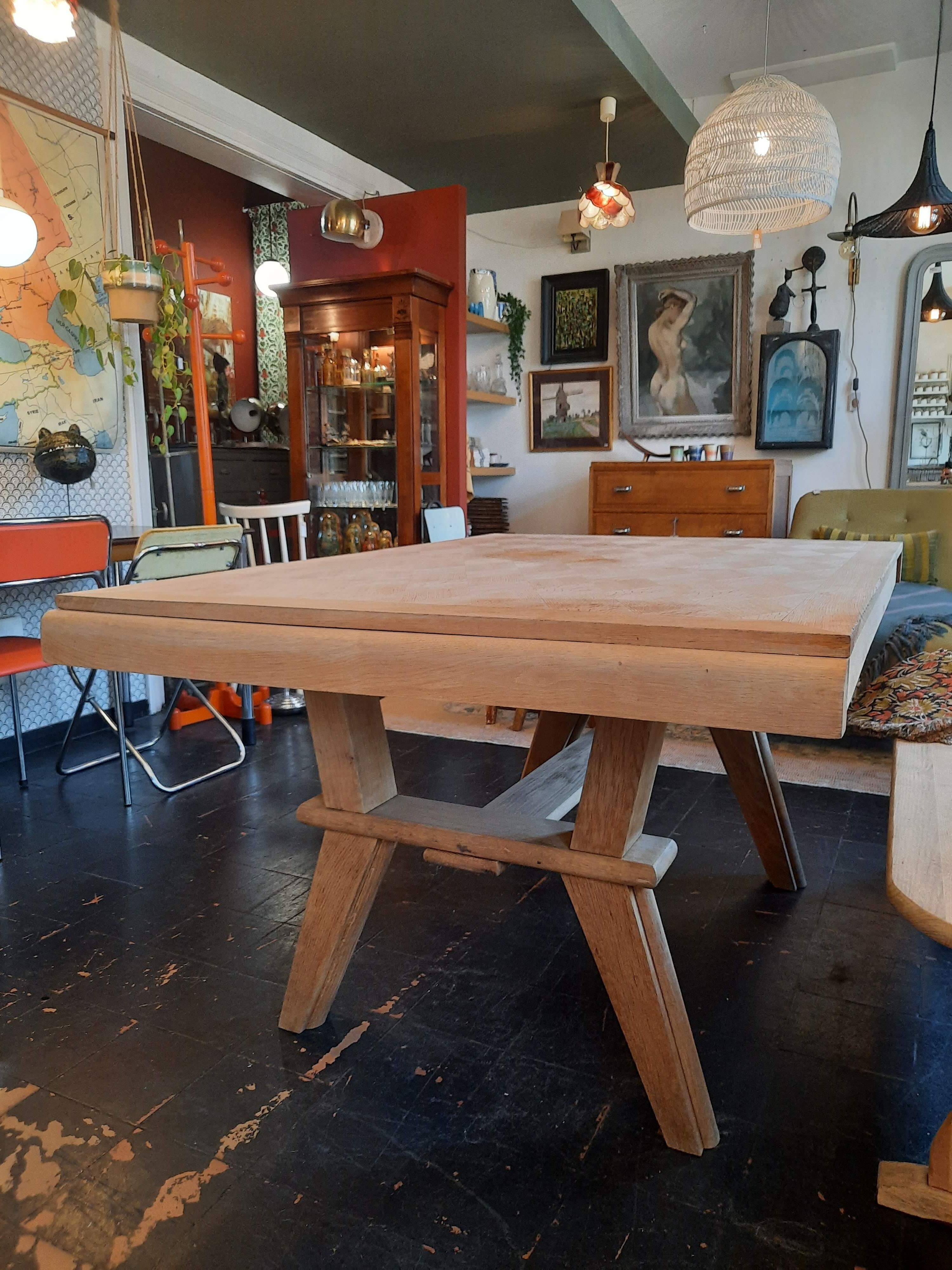 1940s oak dining table