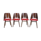1960s Set of 4 Oswald Haerdtl Dining Chairs for Ton/Thonet, Czechoslovakia