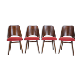 Ensemble de 4 chaises de salle à manger Oswald Haerdtl pour Ton/Thonet, Tchécoslovaquie