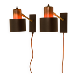 Appliques murales Alfa de Jo Hammerborg pour Fog And Morup, Danemark, années 1970