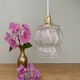 Vintage molded glass globe pendant light