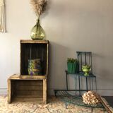 Quarter moon plant door