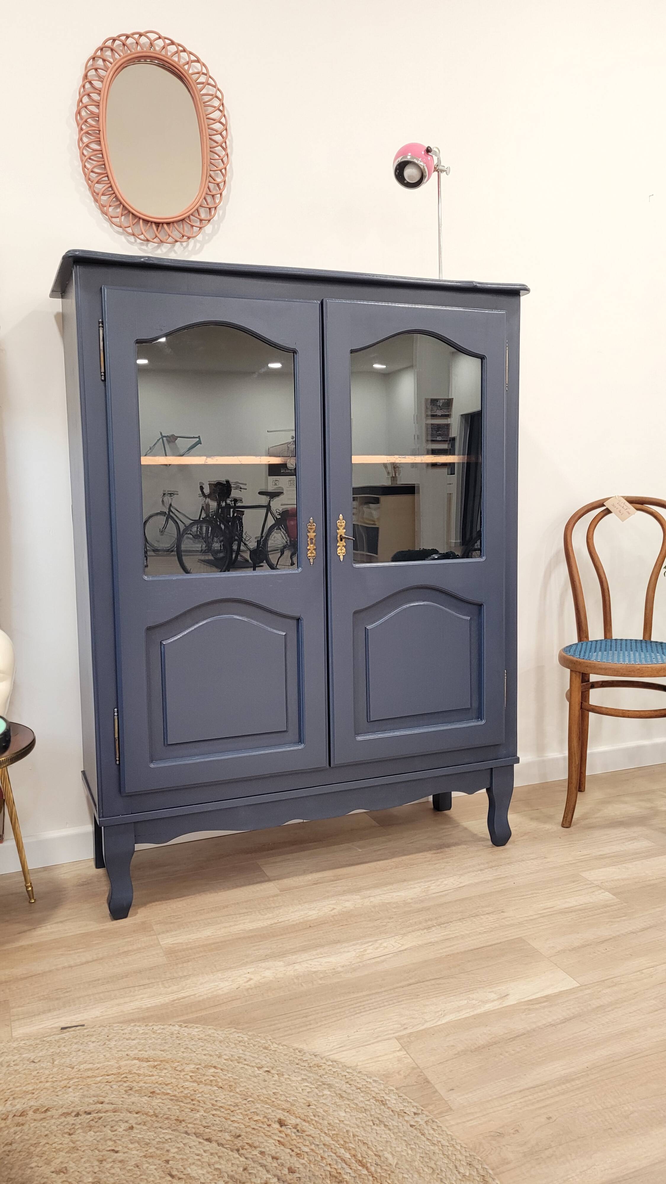 Glass cabinet bookcase