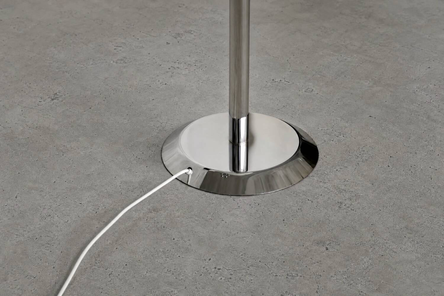 Vintage Swedish Chrome & White Acrylic Floor Lamp from Nybro Armaturfabrik