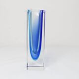 Sommerso Murano blue vase 1960