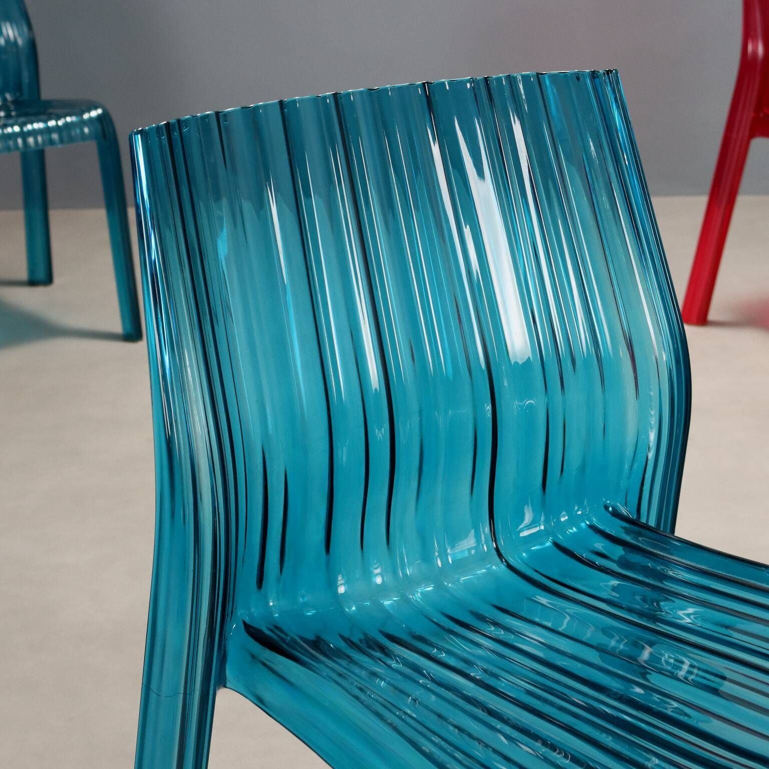 Original vintage Kartell Frilly chairs designed by Patricia Urquiola in the 2000s