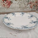 Round dish 1 in old earthenware from Longwy Lorrain model