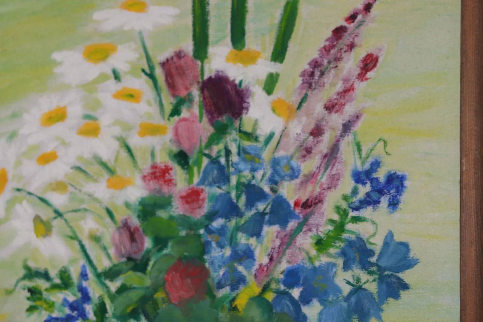 Original Swedish Oil on Canvas – “Bright Bouquet” by K. Evert Larsson