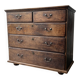 Antique Georgian Oak Chest of Drawers Swan Neck Handles circa 1760-1800