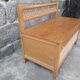Coffre vintage en bois et rotin
